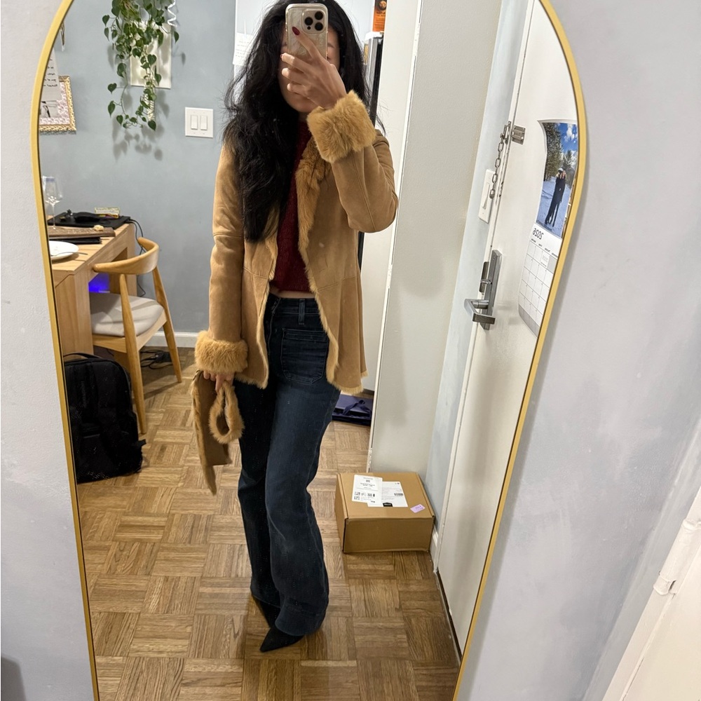 GENUINE Rabbit Fur Lined Coat from Japan - Picture 6 of 6
